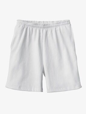 Los Angeles Apparel Heavy Fleece White Elastic-Waist Sweat Shorts Made in USA